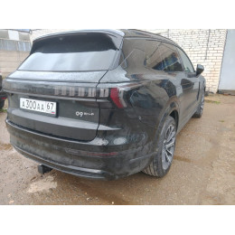 FA 0999-E Бизон Фаркоп на Lynk&Co 09 2021-. Требуется подрезка бампера. Тип шара: E (легкосъемный шар под квадрат). Нагрузки: 2000/160 кг. Не комплектуется эл