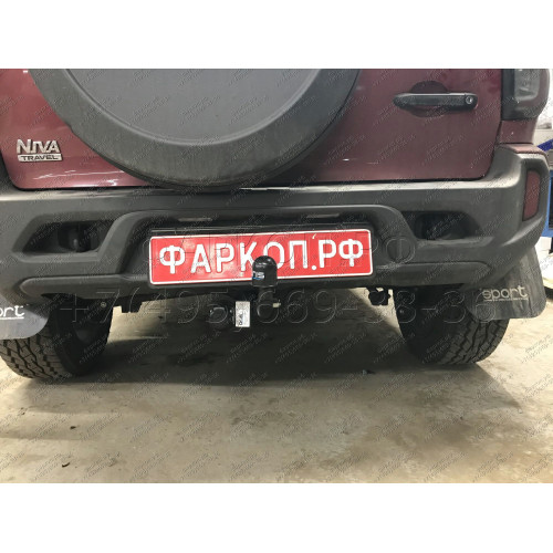 1223-ANP ORIS Фаркоп на Шниву (Chevrolet Niva 2123) 4x4 (штатные места) 2002/12-2020, Lada Niva 2020-2021, Lada Niva Travel 2021- без подрезки бампера. Тип шара: A. Нагрузки: 1500/75 кг, масса фаркопа 16,7 кг (без электрики в комплекте)