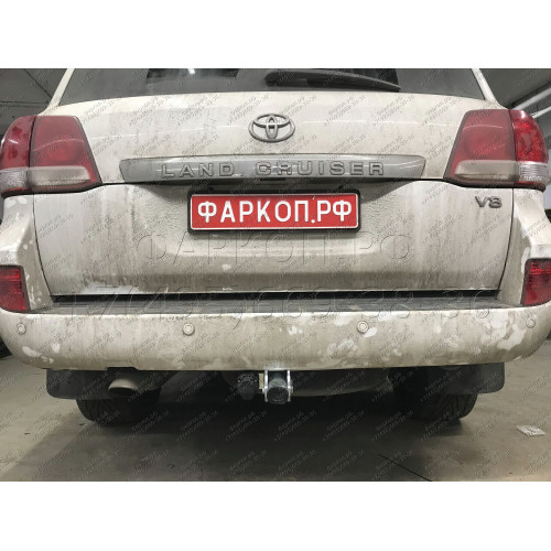T070C GALIA Полностью оцинкованный фаркоп на Toyota Land Cruiser 200 2008-2021, Lexus LX 2008-2021. Тип шара: C (горизонтальный съемный). Невидимый вырез бампера. Нагрузки: 3500/140 кг, масса фаркопа 8,97 кг