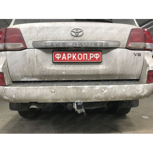 T070C GALIA Полностью оцинкованный фаркоп на Toyota Land Cruiser 200 2008-2021, Lexus LX 2008-2021. Тип шара: C (горизонтальный съемный). Невидимый вырез бампера. Нагрузки: 3500/140 кг, масса фаркопа 8,97 кг