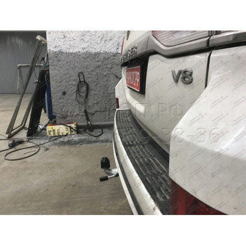 T070C GALIA Полностью оцинкованный фаркоп на Toyota Land Cruiser 200 2008-2021, Lexus LX 2008-2021. Тип шара: C (горизонтальный съемный). Невидимый вырез бампера. Нагрузки: 3500/140 кг, масса фаркопа 8,97 кг