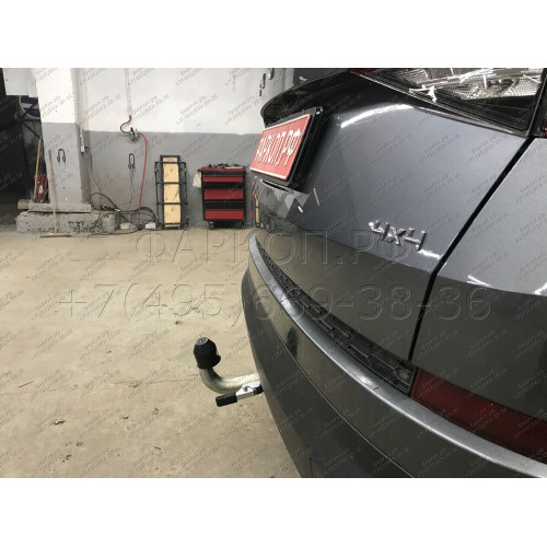V069C GALIA Полностью оцинкованный фаркоп на Volkswagen Tiguan 2007-2016, Tiguan 2 2016-2024, Audi Q3 2011-2019, 2019-2025, SEAT Tarraco 2018-2024. Тип шара: C (горизонтальный съемный). Невидимый вырез бампера. Нагрузки: 2500/140 кг, масса фаркопа 16,2 кг