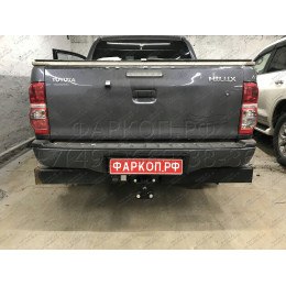 T114-F Лидер-плюс ТСУ для Toyota Hilux (4WD) (N2) 2008-2015 без выреза бампера. Нагрузки: 2000/100 кг, масса фаркопа 9,24 кг (без электрики в комплекте)