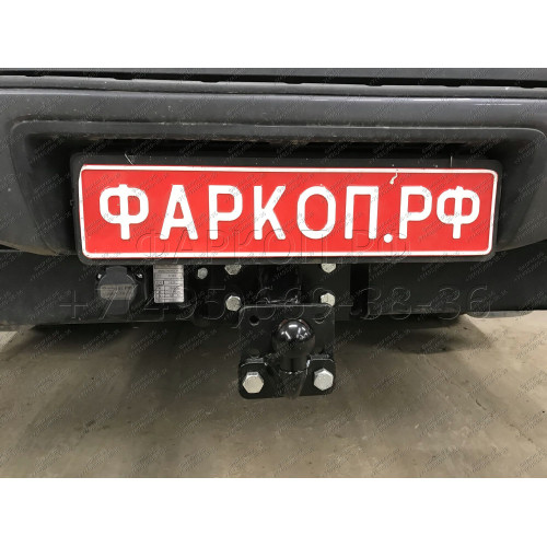 T114-F Лидер-плюс ТСУ для Toyota Hilux (4WD) (N2) 2008-2015 без выреза бампера. Нагрузки: 2000/100 кг, масса фаркопа 9,24 кг (без электрики в комплекте)