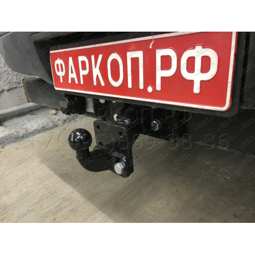 T114-F Лидер-плюс ТСУ для Toyota Hilux (4WD) (N2) 2008-2015 без выреза бампера. Нагрузки: 2000/100 кг, масса фаркопа 9,24 кг (без электрики в комплекте)