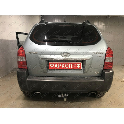 H070A GALIA Полностью оцинкованный фаркоп на Hyundai Tucson 2004-2010, Kia Sportage 2004-2010. Тип шара: A. Невидимый вырез бампера. Нагрузки: 2000/90 кг, масса фаркопа 18,02 кг