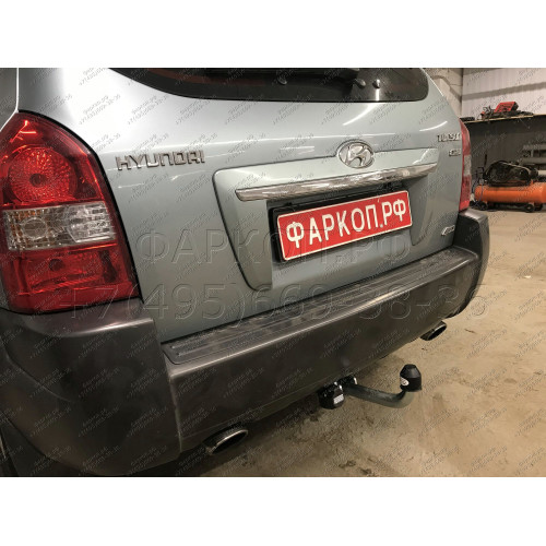 H070A GALIA Полностью оцинкованный фаркоп на Hyundai Tucson 2004-2010, Kia Sportage 2004-2010. Тип шара: A. Невидимый вырез бампера. Нагрузки: 2000/90 кг, масса фаркопа 18,02 кг