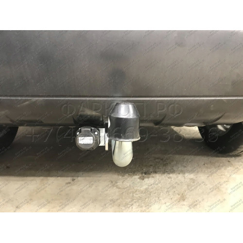H070A GALIA Полностью оцинкованный фаркоп на Hyundai Tucson 2004-2010, Kia Sportage 2004-2010. Тип шара: A. Невидимый вырез бампера. Нагрузки: 2000/90 кг, масса фаркопа 18,02 кг