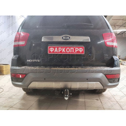 FA 0190-E Бизон Фаркоп на Kia Mohave 2018-2020. Требуется подрезка бампера. Тип шара: E (легкосъемный шар под квадрат). Нагрузки: 2800/120 кг. Не комплектуется 