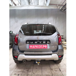 91710-A MOTODOR Фаркоп с оцинкованным шаром на Renault Duster 2012-2015, 2015-2021, 2021-2022, Nissan Terrano 2014-2022. Требуется подрезка бампера для переднеприводных автомоби