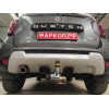 91710-A MOTODOR Фаркоп с оцинкованным шаром на Renault Duster 2012-2015, 2015-2021, 2021-2022, Nissan Terrano 2014-2022. Требуется подрезка бампера для переднеприводных автомобилей. Тип шара: A. Нагрузки: 1500/75 кг, масса фаркопа 16,7 кг (без электрики в