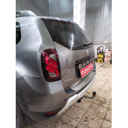 91710-A MOTODOR Фаркоп с оцинкованным шаром на Renault Duster 2012-2015, 2015-2021, 2021-2022, Nissan Terrano 2014-2022. Требуется подрезка бампера для переднеприводных автомоби