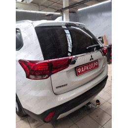 91312-A MOTODOR Фаркоп с оцинкованным шаром на Mitsubishi Outlander 2012-2019, 2019-2022. Вырез бампера по необходимости. Тип шара: A. Нагрузки: 1700/75 кг, масса фаркопа 23