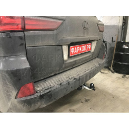 T070C GALIA Полностью оцинкованный фаркоп на Toyota Land Cruiser 200 2008-2021, Lexus LX 2008-2021. Тип шара: C (горизонтальный съемный). Невидимый вырез бампера. Нагрузк