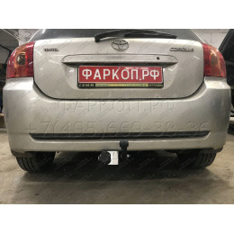TY 29 AVTOS Фаркоп на Toyota Corolla хетчбек 3/5 дверей 2002-2006. Необходима подрезка бампера. Тип шара: A. Нагрузки: 1300/75 кг, масса фаркопа 20 кг (без электрики 