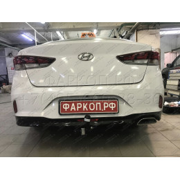 4266-A ORIS Фаркоп на Hyundai Sonata седан 2017-2019. Необходима подрезка бампера. Тип шара: A. Нагрузки: 1800/100 кг, масса фаркопа 15,5 кг (без электрики в комплек
