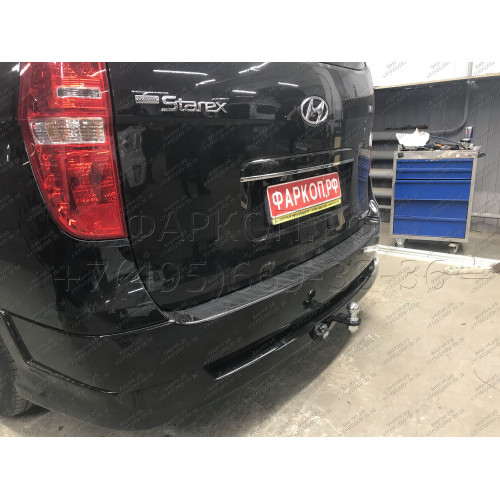 HHA-07-991122.00 PT GROUP Фаркоп на Hyundai H1 2008-2018, 2018-, Hyundai Starex 2008-2018 без подрезки бампера. Тип шара: E (легкосъемный шар под квадрат). Нагрузки: 2500/100 кг, масса фаркопа 25 кг (без электрики в комплекте, не комплектуется заглушкой)