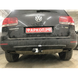 V124-A Лидер-плюс ТСУ для Volkswagen Touareg 2002-2010 (требуется вырез в бампере), Volkswagen Touareg 2010-2018, Audi Q7 2007-2015 (без выреза бампера). Нагрузки: 1500/75 кг, масса фа