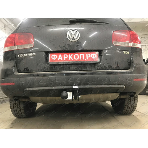 V124-A Лидер-плюс ТСУ для Volkswagen Touareg 2002-2010 (требуется вырез в бампере), Volkswagen Touareg 2010-2018, Audi Q7 2007-2015 (без выреза бампера). Нагрузки: 1500/75 кг, масса фаркопа 14,52 кг (без электрики в комплекте)