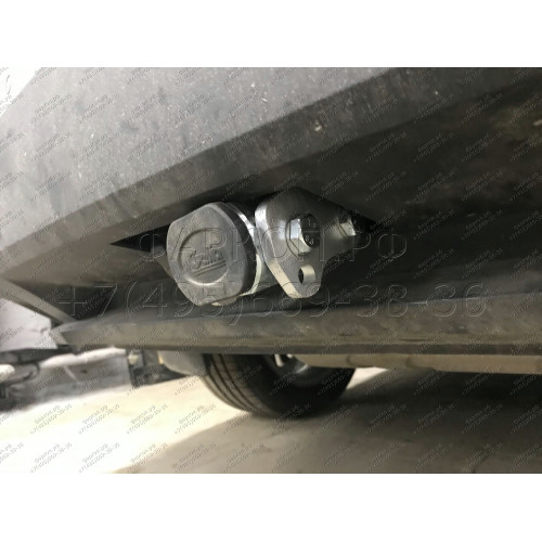 V069C GALIA Полностью оцинкованный фаркоп на Volkswagen Tiguan 2007-2016, Tiguan 2 2016-2024, Audi Q3 2011-2019, 2019-2025, SEAT Tarraco 2018-2024. Тип шара: C (горизонтальный съемный). Невидимый вырез бампера. Нагрузки: 2500/140 кг, масса фаркопа 16,2 кг