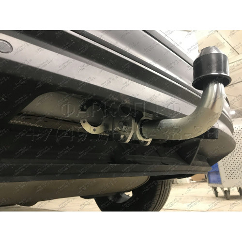 V069C GALIA Полностью оцинкованный фаркоп на Volkswagen Tiguan 2007-2016, Tiguan 2 2016-2024, Audi Q3 2011-2019, 2019-2025, SEAT Tarraco 2018-2024. Тип шара: C (горизонтальный съемный). Невидимый вырез бампера. Нагрузки: 2500/140 кг, масса фаркопа 16,2 кг