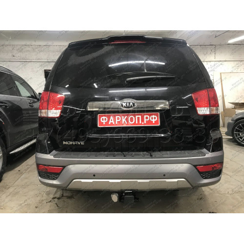 FA 0190-E Бизон Фаркоп на Kia Mohave 2018-2020. Требуется подрезка бампера. Тип шара: E (легкосъемный шар под квадрат). Нагрузки: 2800/120 кг. Не комплектуется электрикой
