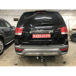 FA 0190-E Бизон Фаркоп на Kia Mohave 2018-2020. Требуется подрезка бампера. Тип шара: E (легкосъемный шар под квадрат). Нагрузки: 2800/120 кг. Не комплектуется 