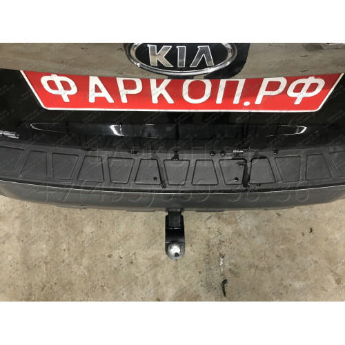 FA 0190-E Бизон Фаркоп на Kia Mohave 2018-2020. Требуется подрезка бампера. Тип шара: E (легкосъемный шар под квадрат). Нагрузки: 2800/120 кг. Не комплектуется электрикой