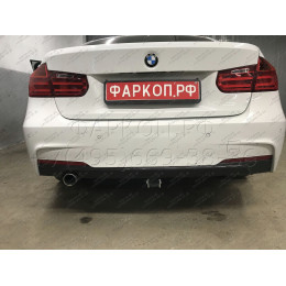 B021C GALIA Полностью оцинкованный фаркоп на BMW 3-Series седан/универсал 2011-2018, BMW 1-Series 2011-2019. Подрозетник убирается за бампер. Невидимый вырез бампер