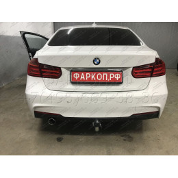 B021C GALIA Полностью оцинкованный фаркоп на BMW 3-Series седан/универсал 2011-2018, BMW 1-Series 2011-2019. Подрозетник убирается за бампер. Невидимый вырез бампер