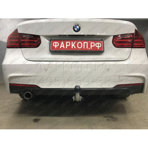 B021C GALIA Полностью оцинкованный фаркоп на BMW 3-Series седан/универсал 2011-2018, BMW 1-Series 2011-2019. Подрозетник убирается за бампер. Невидимый вырез бампера. Тип шара: C (горизонтальный съемный). Нагрузки: 1900/75 кг, масса фаркопа 12,82 кг
