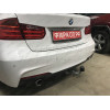 B021C GALIA Полностью оцинкованный фаркоп на BMW 3-Series седан/универсал 2011-2018, BMW 1-Series 2011-2019. Подрозетник убирается за бампер. Невидимый вырез бампера. Тип шара: C (горизонтальный съемный). Нагрузки: 1900/75 кг, масса фаркопа 12,82 кг