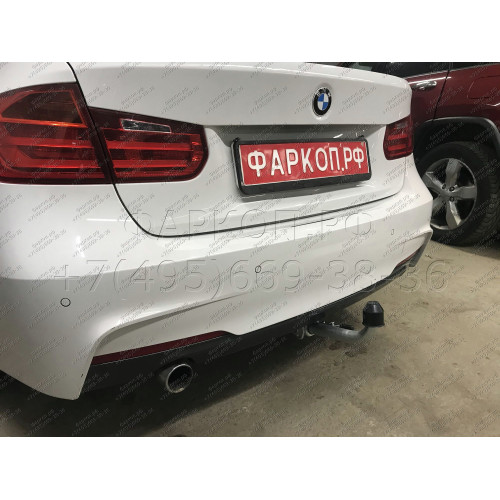 B021C GALIA Полностью оцинкованный фаркоп на BMW 3-Series седан/универсал 2011-2018, BMW 1-Series 2011-2019. Подрозетник убирается за бампер. Невидимый вырез бампера. Тип шара: C (горизонтальный съемный). Нагрузки: 1900/75 кг, масса фаркопа 12,82 кг
