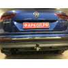 V069C GALIA Полностью оцинкованный фаркоп на Volkswagen Tiguan 2007-2016, Tiguan 2 2016-2024, Audi Q3 2011-2019, 2019-2025, SEAT Tarraco 2018-2024. Тип шара: C (горизонтальный съемный). Невидимый вырез бампера. Нагрузки: 2500/140 кг, масса фаркопа 16,2 кг