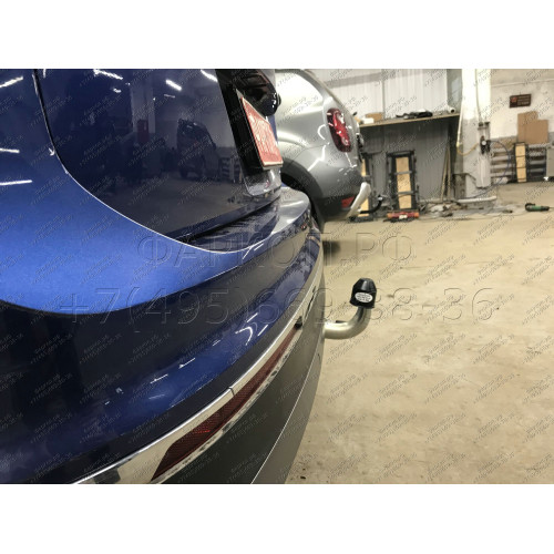 V069C GALIA Полностью оцинкованный фаркоп на Volkswagen Tiguan 2007-2016, Tiguan 2 2016-2024, Audi Q3 2011-2019, 2019-2025, SEAT Tarraco 2018-2024. Тип шара: C (горизонтальный съемный). Невидимый вырез бампера. Нагрузки: 2500/140 кг, масса фаркопа 16,2 кг