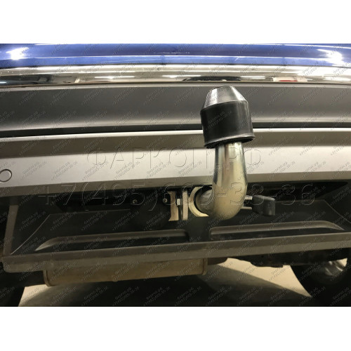 V069C GALIA Полностью оцинкованный фаркоп на Volkswagen Tiguan 2007-2016, Tiguan 2 2016-2024, Audi Q3 2011-2019, 2019-2025, SEAT Tarraco 2018-2024. Тип шара: C (горизонтальный съемный). Невидимый вырез бампера. Нагрузки: 2500/140 кг, масса фаркопа 16,2 кг