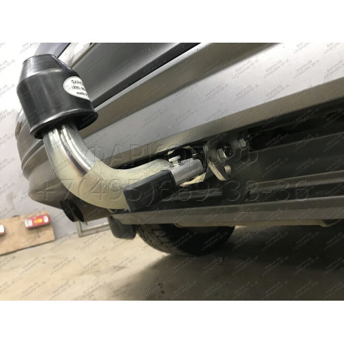 V069C GALIA Полностью оцинкованный фаркоп на Volkswagen Tiguan 2007-2016, Tiguan 2 2016-2024, Audi Q3 2011-2019, 2019-2025, SEAT Tarraco 2018-2024. Тип шара: C (горизонтальный съемный). Невидимый вырез бампера. Нагрузки: 2500/140 кг, масса фаркопа 16,2 кг