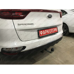 K046A GALIA Полностью оцинкованный фаркоп на Kia Sportage IV рестайл 2018-2022, в т.ч. GT Line. Тип шара: A. Установка без выреза бампера. Нагрузки: 2200/100 кг, масса 