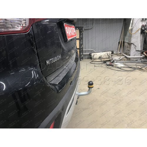 91312-A MOTODOR Фаркоп с оцинкованным шаром на Mitsubishi Outlander 2012-2019, 2019-2022. Вырез бампера по необходимости. Тип шара: A. Нагрузки: 1700/75 кг, масса фаркопа 23 кг (без электрики в комплекте)