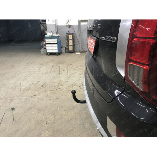 H231-A Лидер-плюс ТСУ для Hyundai Palisade 2020- без снятия и выреза бампера. Нагрузки: 1300/75 кг, масса фаркопа 17,4 кг (без электрики в комплекте)