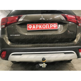 91312-A MOTODOR Фаркоп с оцинкованным шаром на Mitsubishi Outlander 2012-2019, 2019-2022. Вырез бампера по необходимости. Тип шара: A. Нагрузки: 1700/75 кг, масса фаркопа 23