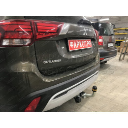 91312-A MOTODOR Фаркоп с оцинкованным шаром на Mitsubishi Outlander 2012-2019, 2019-2022. Вырез бампера по необходимости. Тип шара: A. Нагрузки: 1700/75 кг, масса фаркопа 23