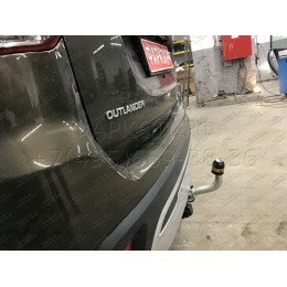 91312-A MOTODOR Фаркоп с оцинкованным шаром на Mitsubishi Outlander 2012-2019, 2019-2022. Вырез бампера по необходимости. Тип шара: A. Нагрузки: 1700/75 кг, масса фаркопа 23