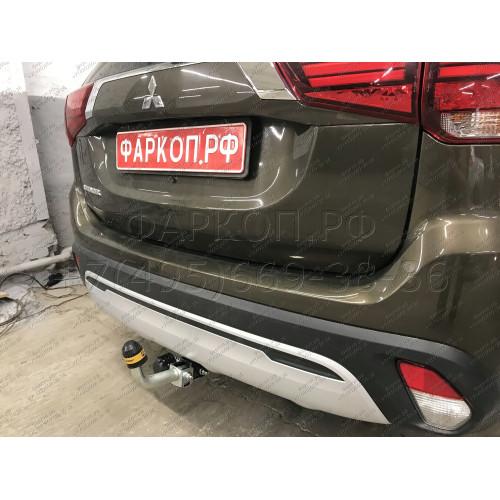 91312-A MOTODOR Фаркоп с оцинкованным шаром на Mitsubishi Outlander 2012-2019, 2019-2022. Вырез бампера по необходимости. Тип шара: A. Нагрузки: 1700/75 кг, масса фаркопа 23 кг (без электрики в комплекте)