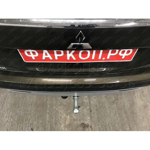 91312-A MOTODOR Фаркоп с оцинкованным шаром на Mitsubishi Outlander 2012-2019, 2019-2022. Вырез бампера по необходимости. Тип шара: A. Нагрузки: 1700/75 кг, масса фаркопа 23 кг (без электрики в комплекте)