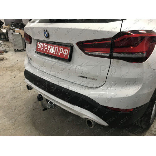 B023C GALIA Полностью оцинкованный фаркоп на MINI Countryman 2017-2024, MINI Clubman 2015-2024, BMW X2 F39 2018-2024, BMW X1 F48 07/2015-2022, BMW 2-Series Active Tourer F45 09/2014-2021, BMW 2-Series Gran Tourer F46 05/2015-2021. Подрозетник убирается за
