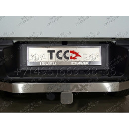 TCU00293 ТСС Фаркоп на Isuzu D-MAX 2020- с накладкой с надписью D-MAX без подрезки бампера. Тип шара: E (шаровый узел под американский квадрат). Нагрузки: 2500