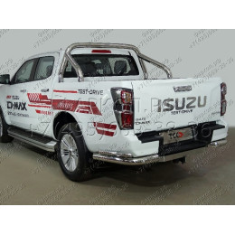 TCU00293 ТСС Фаркоп на Isuzu D-MAX 2020- с накладкой с надписью D-MAX без подрезки бампера. Тип шара: E (шаровый узел под американский квадрат). Нагрузки: 2500