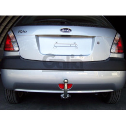 K033C GALIA Полностью оцинкованный фаркоп на Kia Rio II хетчбек 5 дверей 2005-2011. Фаркоп закрывает противотуманную фару. Тип шара: C (горизонтальный съе