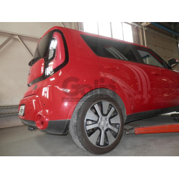 K041C GALIA Полностью оцинкованный фаркоп на Kia Soul 2014-2019. Подрозетник убирается за бампер. Тип шара: C (горизонтальный съемный). Установка без снят